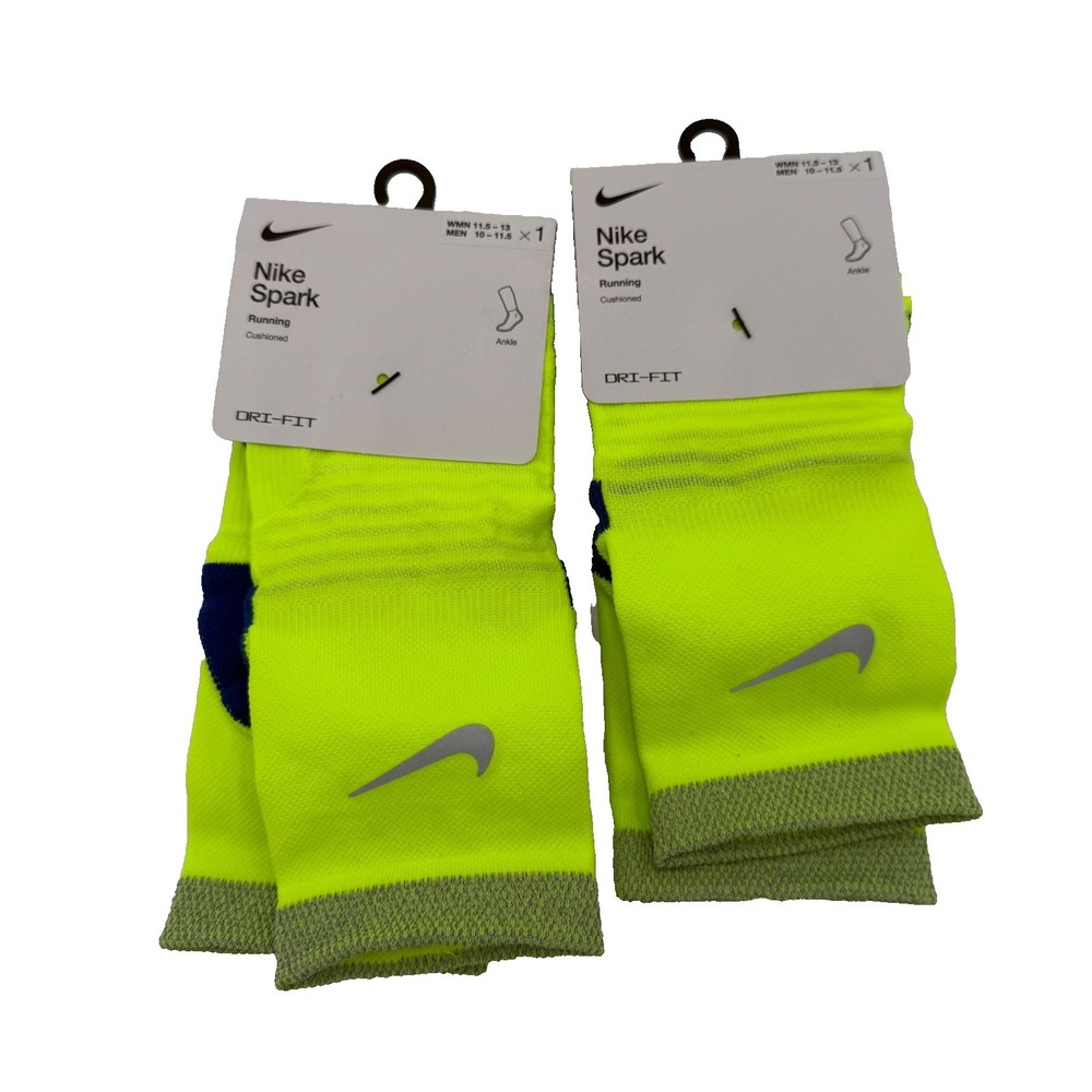 Lot Of 2 Mens Sz 10-11.5/Wmns 11.5-13 Nike Spark Volt Ankle Running Socks CU7199